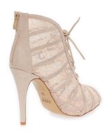 Damen Sommer Sandaletten mit Tüll; Beige/37
