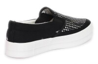 Damen Slipper Sneaker Plateau Sommerschuhe; Schwarz/38