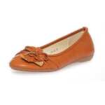 Ballerinas Damen Schuhe Sommerschuhe; Camel/39