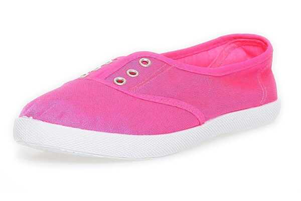 Damen Slipper Sneaker Sommerschuhe; Fuchsia/40