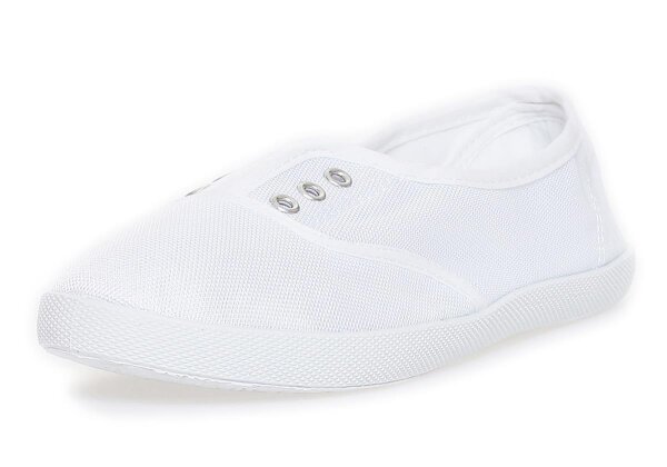 Damen Slipper Sneaker Sommerschuhe; Weiß/36