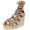Damen Sandalen mit Riemen Keilabsatz; Beige/39