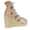 Damen Sandalen mit Riemen Keilabsatz; Beige/39