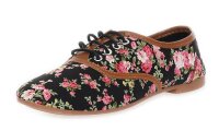 Damen Sneaker Schuhe Sommerschuhe Flower Muster;