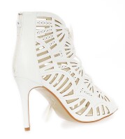Damen Schnür Pumps Stilett; Weiß/36