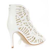 Damen Schnür Pumps Stilett; Weiß/37