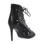 Damen Schnür Pumps Stilett; Schwarz/39