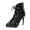 Damen Schnür Pumps Stilett; Schwarz/39