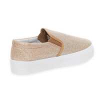 Damen Slipper Sneaker Plateau Sommerschuhe; Gold/38
