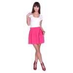 Damen Rock Minirock mit Taschen; Pink/M/38