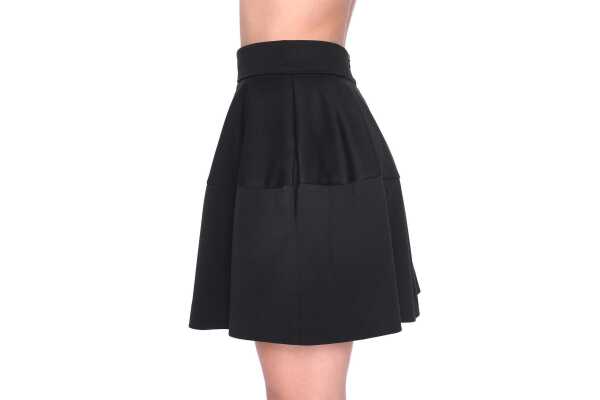 Damen Rock Minirock mit Taschen; Schwarz/S/36