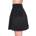Damen Rock Minirock mit Taschen; Schwarz/S/36