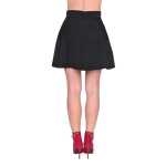 Damen Rock Minirock mit Taschen; Schwarz/S/36