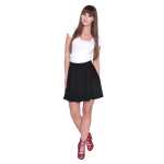Damen Rock Minirock mit Taschen; Schwarz/S/36
