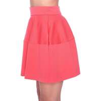 Damen Rock Minirock mit Taschen; Koralle/S/36