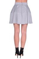 Damen Rock Minirock mit Taschen; Grau Meliert/L/40