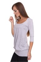 Damen Bluse mit Raffungen Langarm + MAMA Umstandsmode;