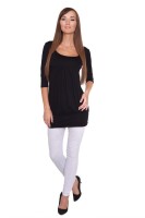 Damen Bluse mit Raffungen Langarm + MAMA Umstandsmode; Schwarz L/XL 40/42