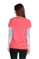 Bluse Shirt mit Druck Sportlich Elegant; Koralle S/M 36/8