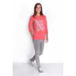 Damen Bluse Shirt mit Druck Langarmshirt;