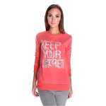 Damen Bluse Shirt mit Druck Langarmshirt;