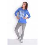 Damen Bluse Shirt mit Druck Langarmshirt;