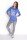 Damen Bluse Shirt mit Druck Langarmshirt; Blau/S/M