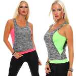 Damen Shirt T-Shirt 2 Farbig Sport & Freizeit kurz ;