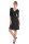 Damen Vintage Kleid V-Ausschnitt 3/4 Arm Minikleid;