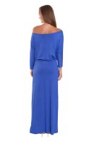 Kleid Lang Maxi-Kleid elastischer Bund 3/4 Arm;