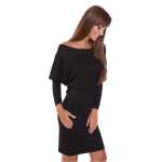 Kleid Mini-Kleid mit Taschen Fledermaus Ärmel ;