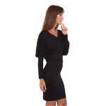 Damen Kleid Mini-Kleid mit Fledermaus Ärmel;