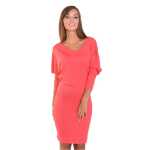 Damen Kleid Mini-Kleid mit Fledermaus Ärmel;