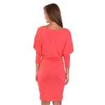 Damen Kleid Mini-Kleid mit Fledermaus Ärmel;
