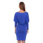 Damen Kleid Mini-Kleid mit Fledermaus Ärmel;