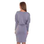 Damen Kleid Mini-Kleid mit Fledermaus Ärmel;