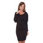 Damen Kleid Mini-Kleid mit Fledermaus Ärmel;