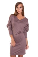 Damen Kleid Mini-Kleid mit Fledermaus Ärmel;...