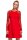 Kleid Elegant mit Spitze Mini-Kleid, Rot XL/42