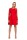 Kleid Elegant mit Spitze Mini-Kleid, Rot XL/42
