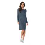 Damen Mini-Kleid klassisch Langarmkleid;