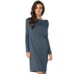 Damen Mini-Kleid klassisch Langarmkleid;