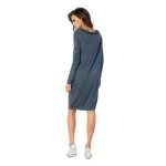 Damen Mini-Kleid klassisch Langarmkleid;