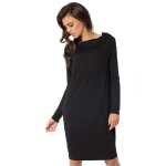 Damen Mini-Kleid klassisch Langarmkleid;