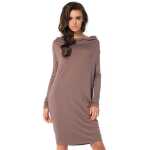 Damen Mini-Kleid klassisch Langarmkleid;