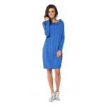 Damen Mini-Kleid klassisch Langarmkleid;