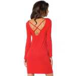 Kleid klassisch Mini-Kleid Rückenfreies Langarmkleid Top;