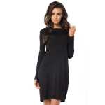 Kleid klassisch Mini-Kleid Rückenfreies Langarmkleid Top;
