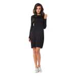 Kleid klassisch Mini-Kleid Rückenfreies Langarmkleid Top;