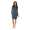 Kleid klassisch Mini-Kleid Rückenfreies Langarmkleid Top;